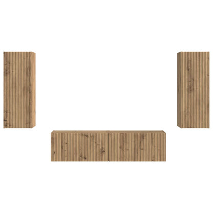 TV Cabinet Set 2 pcs Artisan Oak Engineered Wood