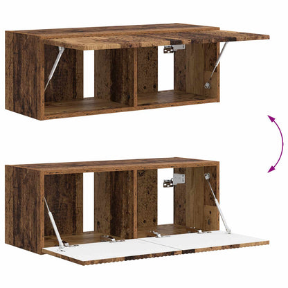 TV Cabinet Set Wall-mounted 3 pcs Old Wood Engineered Wood