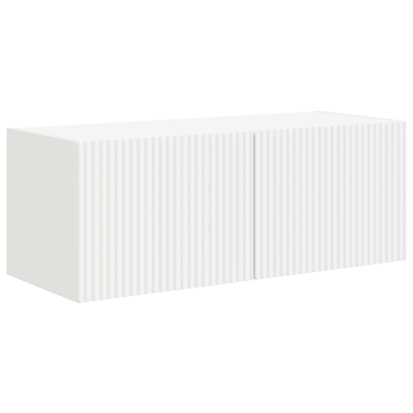 TV Cabinet Set Wall-mounted 3 pcs White Engineered Wood