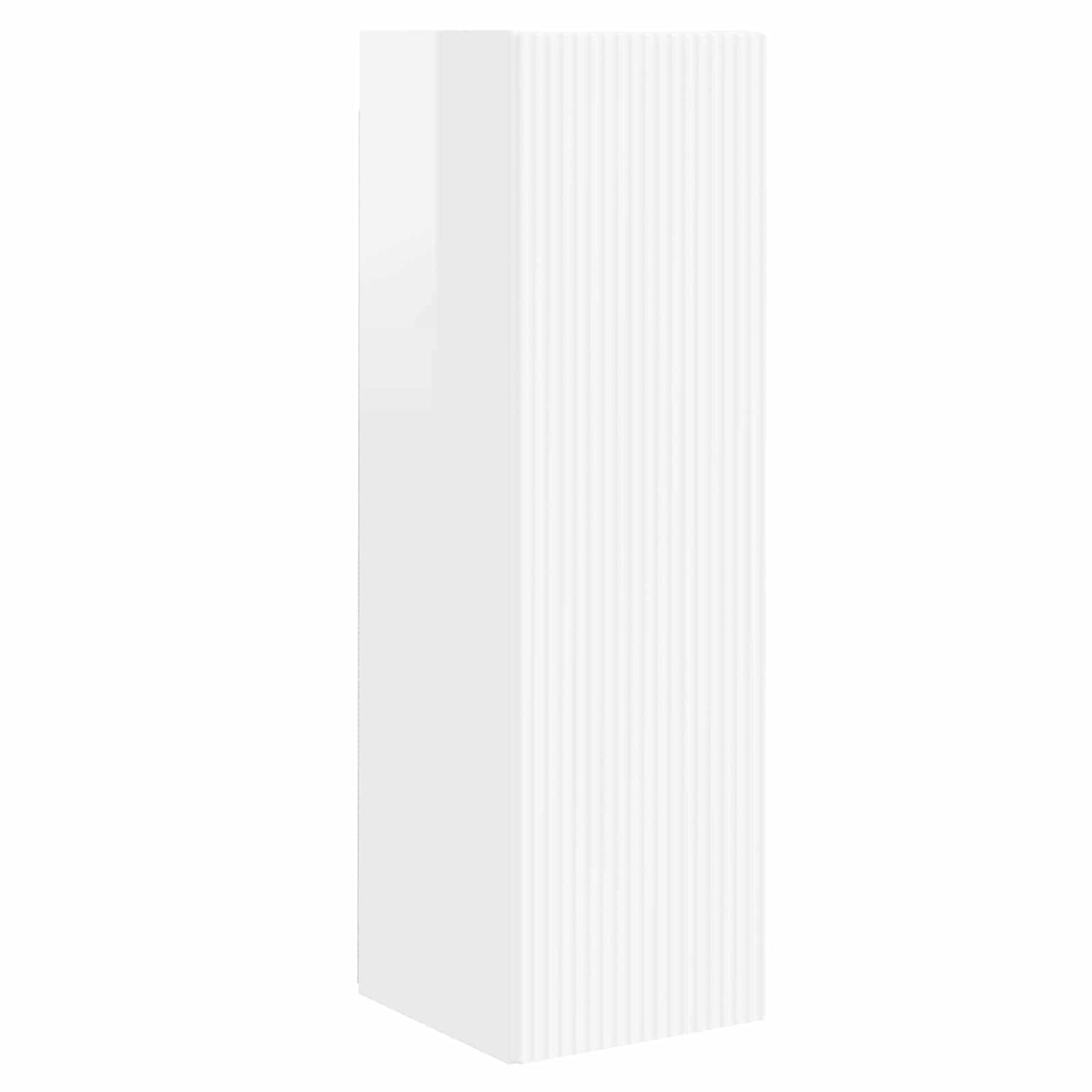 TV Cabinet Set 3 pcs High Gloss White Engineered Wood
