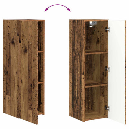 TV Cabinet Set Wall-mounted 3 pcs Old Wood Engineered Wood