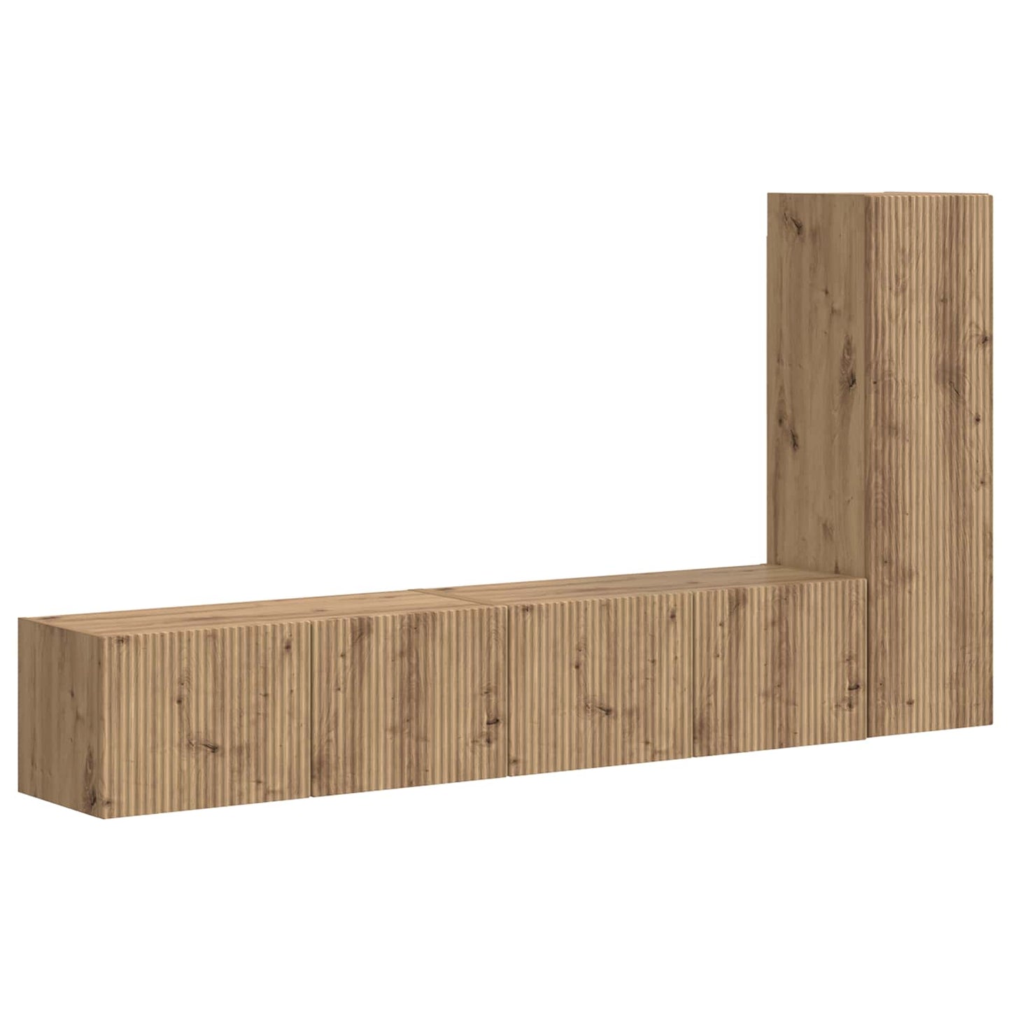 TV Cabinet Set 3 pcs Artisan Oak Engineered Wood