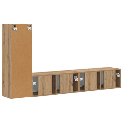 TV Cabinet Set 3 pcs Artisan Oak Engineered Wood
