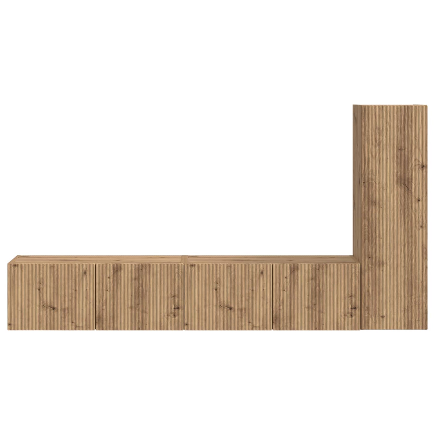 TV Cabinet Set 3 pcs Artisan Oak Engineered Wood