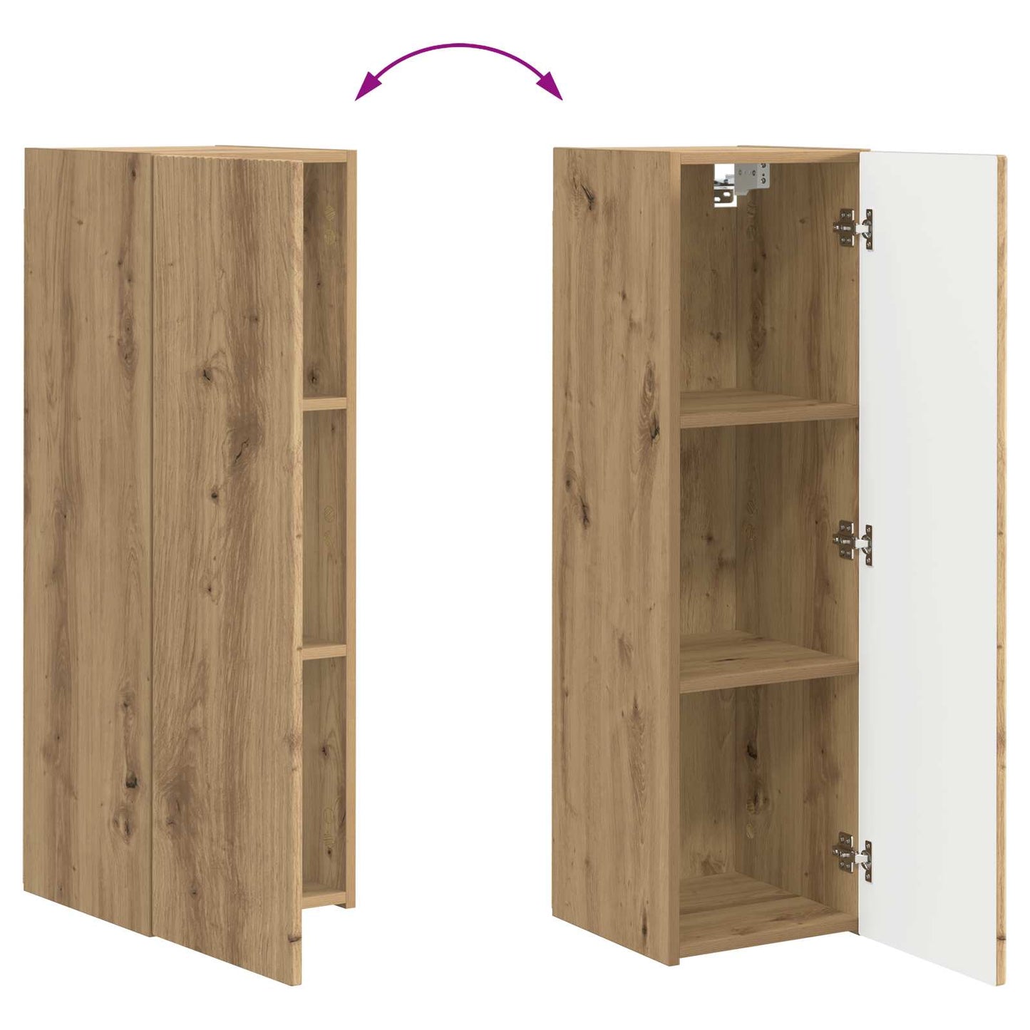 TV Cabinet Set 3 pcs Artisan Oak Engineered Wood