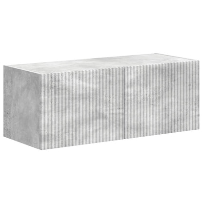 TV Cabinet Set Wall-mounted 4 pcs Concrete Grey Engineered Wood