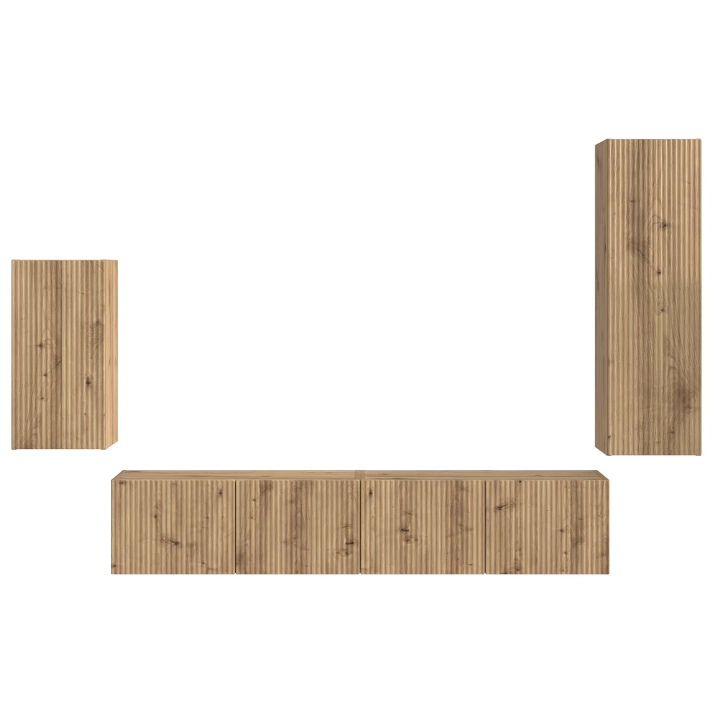 TV Cabinet Set 4 pcs Artisan Oak Engineered Wood
