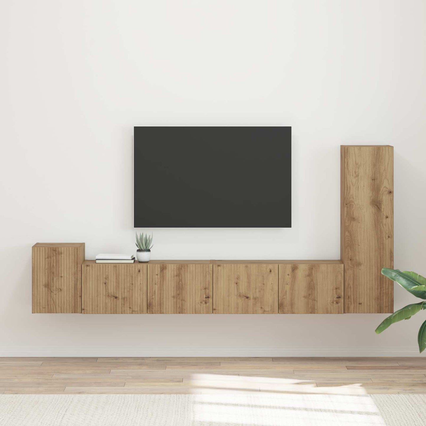 TV Cabinet Set 3 pcs Artisan Oak Engineered Wood