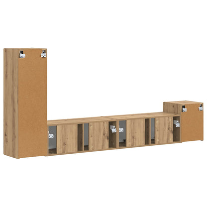 TV Cabinet Set 3 pcs Artisan Oak Engineered Wood