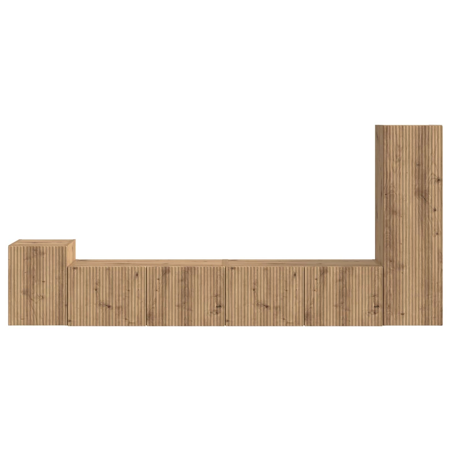 TV Cabinet Set 3 pcs Artisan Oak Engineered Wood