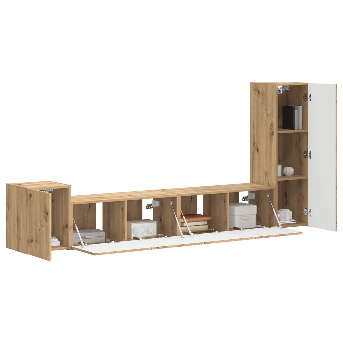TV Cabinet Set 3 pcs Artisan Oak Engineered Wood