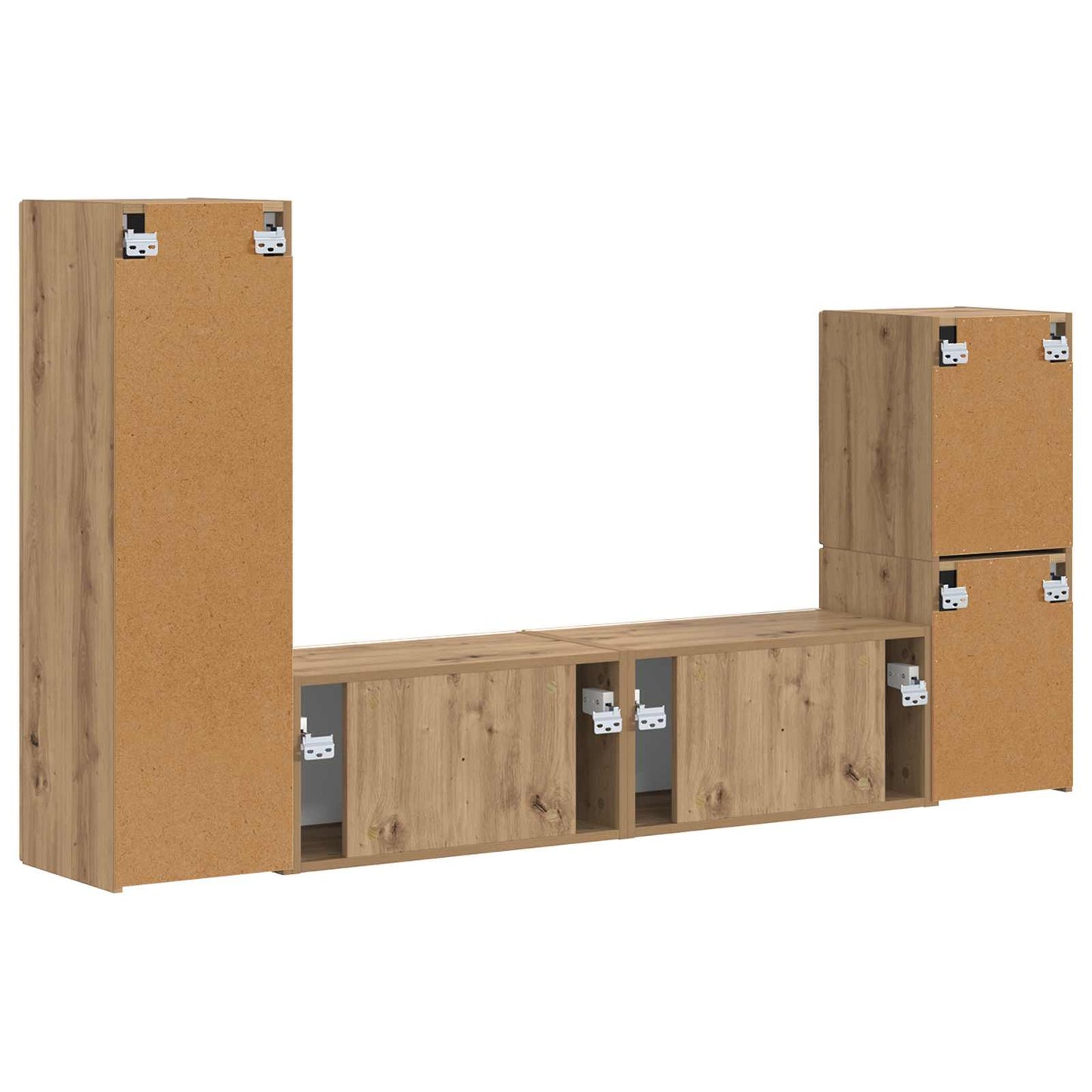 TV Cabinet Set 4 pcs Artisan Oak Engineered Wood