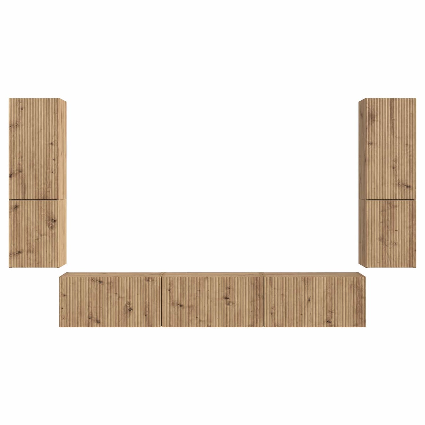 TV Cabinet Set 4 pcs Artisan Oak Engineered Wood