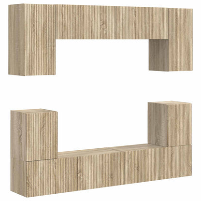 TV Cabinet Set Wall-mounted 5 pcs Sonoma Oak Engineered Wood