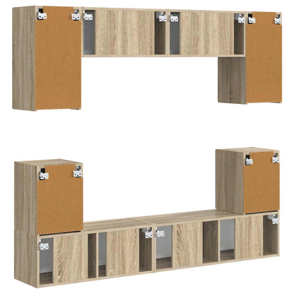 TV Cabinet Set Wall-mounted 5 pcs Sonoma Oak Engineered Wood