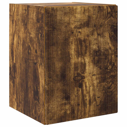 TV Cabinet Set Wall-mounted 5 pcs Smoked Oak Engineered Wood