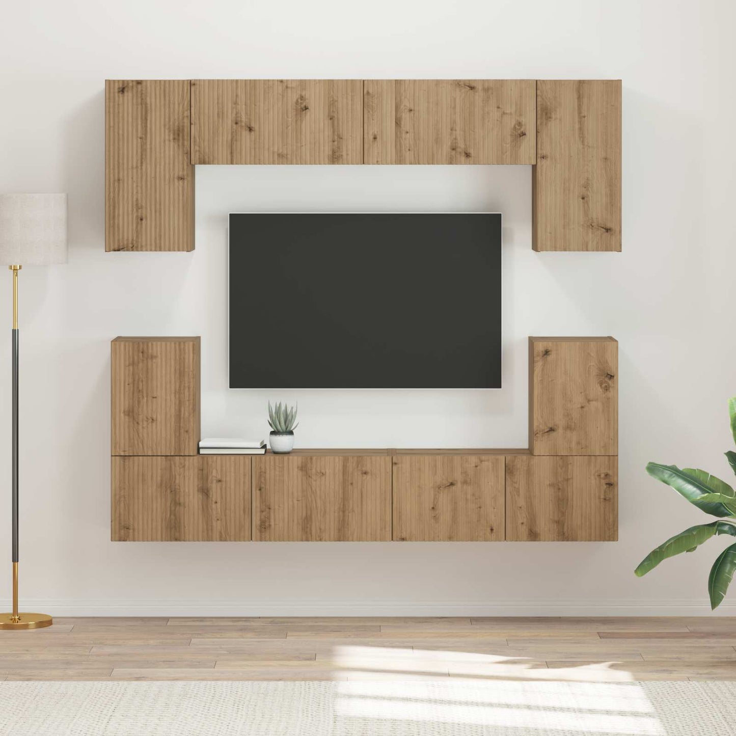 TV Cabinet Set 5 pcs Artisan Oak Engineered Wood