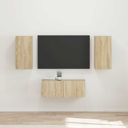 TV Cabinet Set 6 pcs Sonoma Oak Engineered Wood