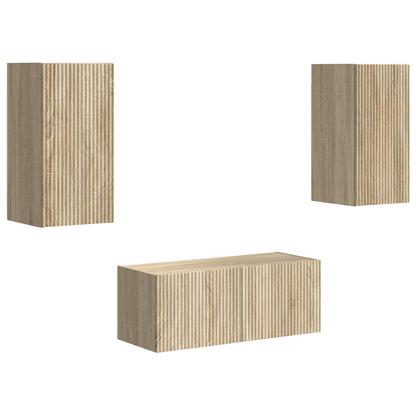 TV Cabinet Set 6 pcs Sonoma Oak Engineered Wood