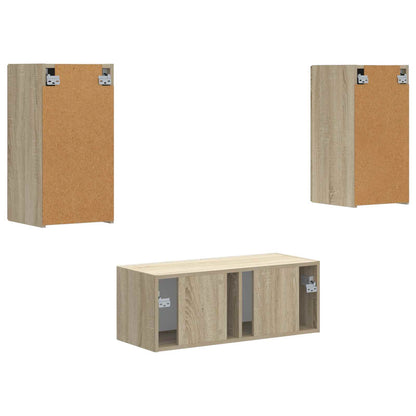TV Cabinet Set 6 pcs Sonoma Oak Engineered Wood