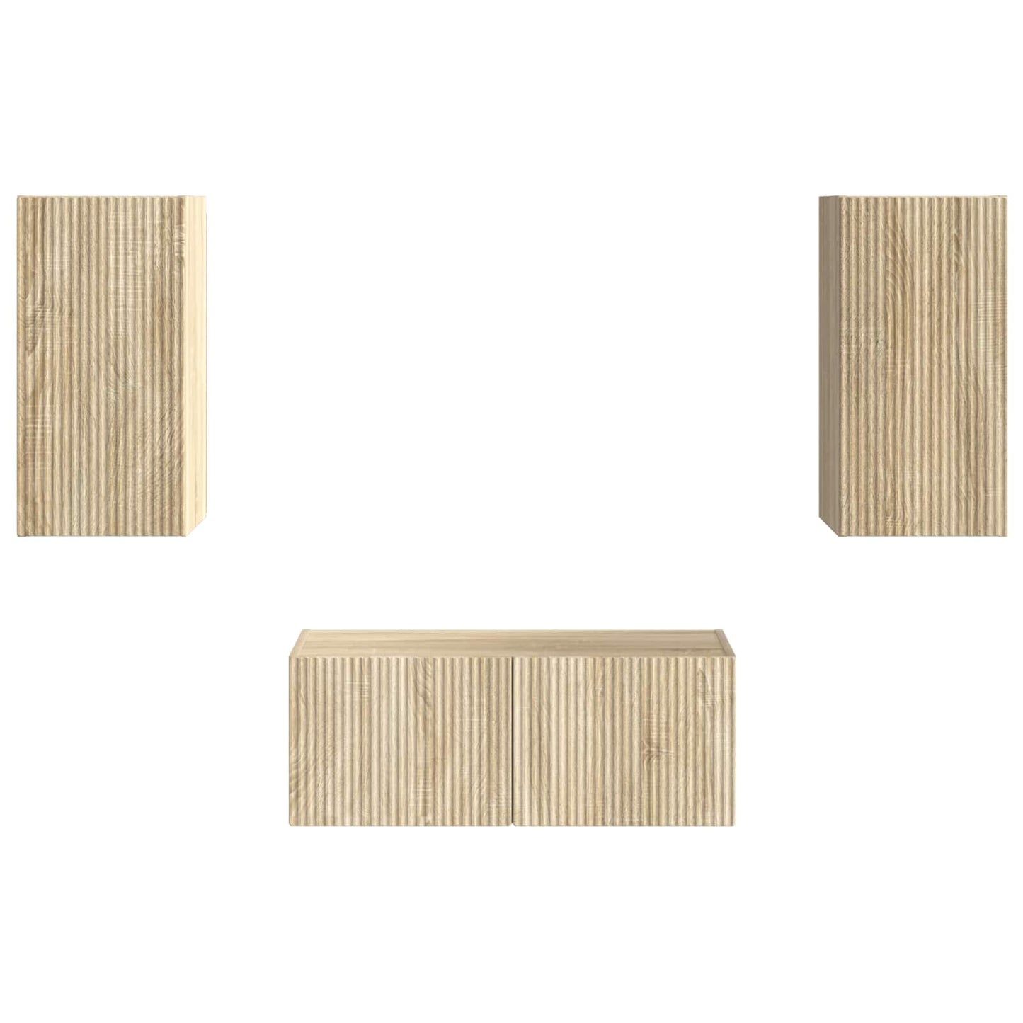 TV Cabinet Set 6 pcs Sonoma Oak Engineered Wood