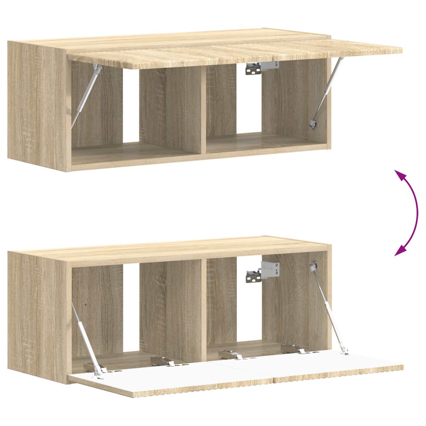 TV Cabinet Set 6 pcs Sonoma Oak Engineered Wood