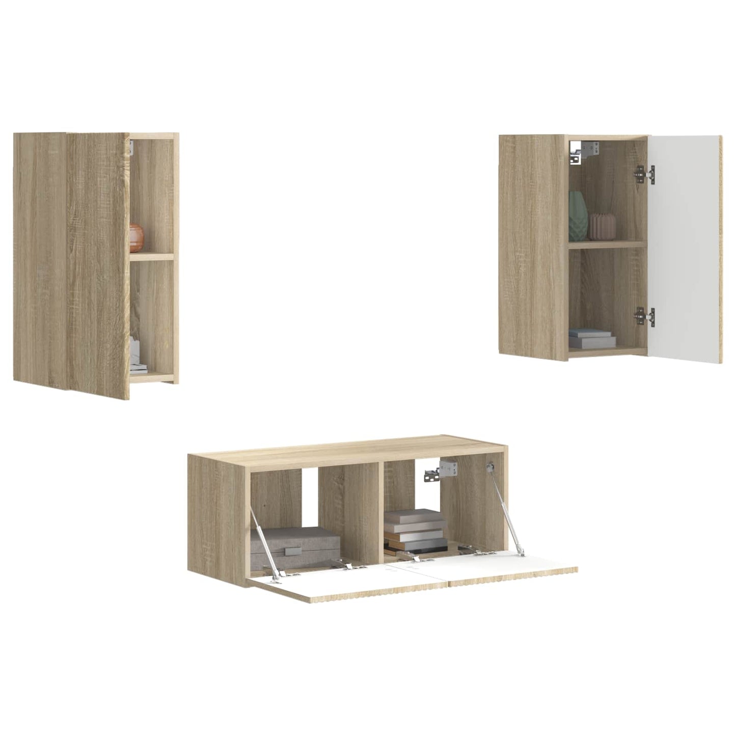 TV Cabinet Set 6 pcs Sonoma Oak Engineered Wood