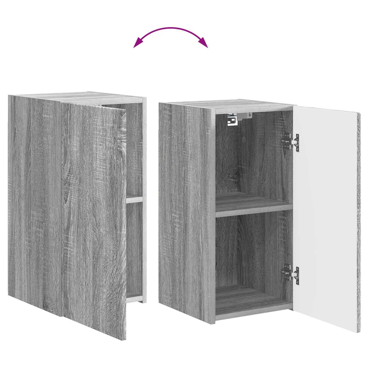 TV Cabinet Set Wall-mounted 5 pcs Grey Sonoma Engineered Wood