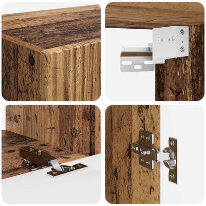 TV Cabinet Set Wall-mounted 5 pcs Old Wood Engineered Wood