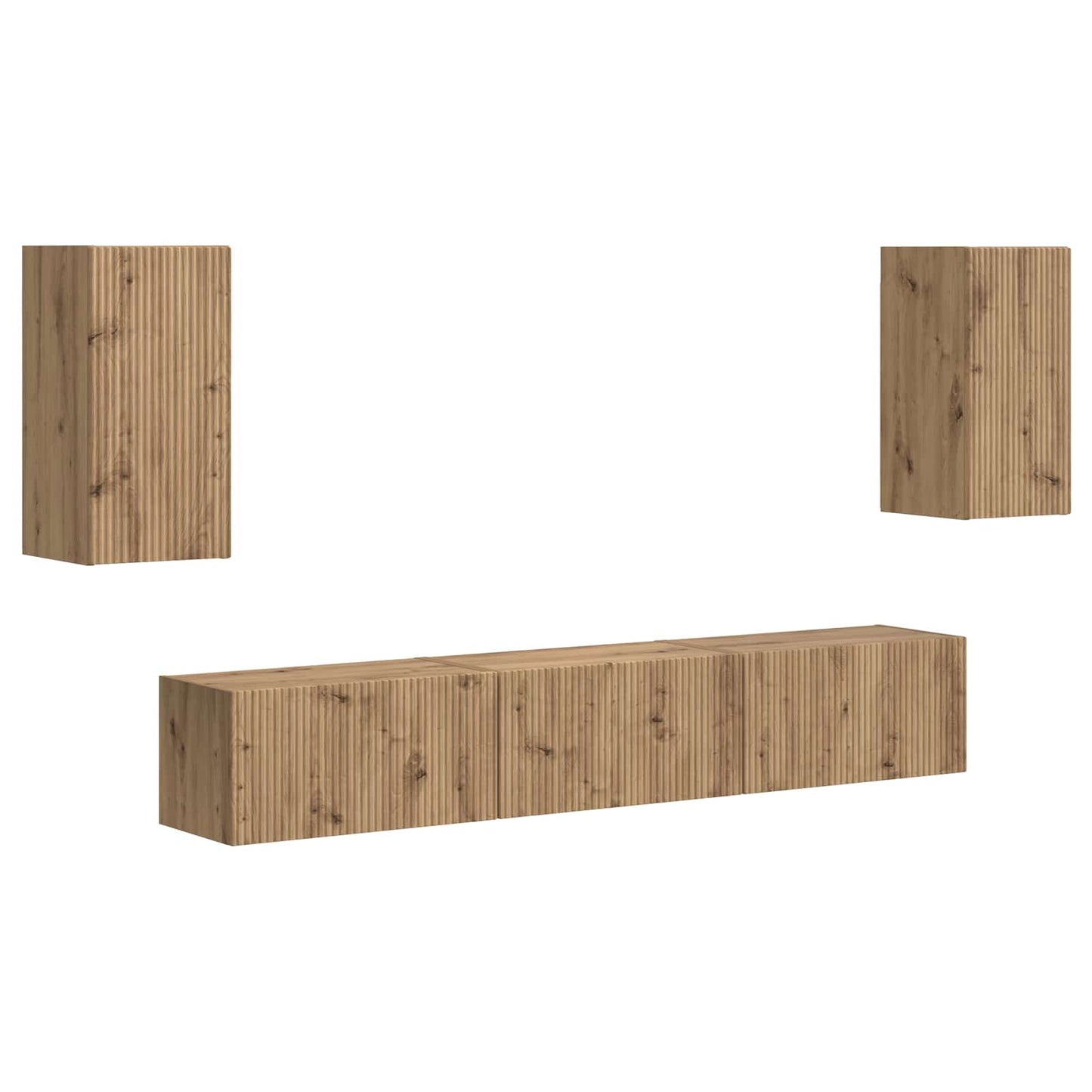 TV Cabinet Set Wall-mounted 5 pcs Artisan Oak Engineered Wood