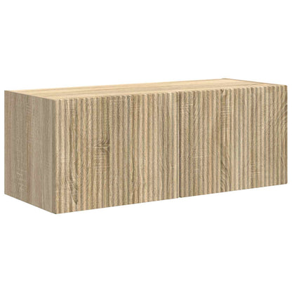 TV Cabinet Set Wall-mounted 4 pcs Sonoma Oak Engineered Wood
