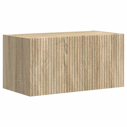 TV Cabinet Set Wall-mounted 4 pcs Sonoma Oak Engineered Wood