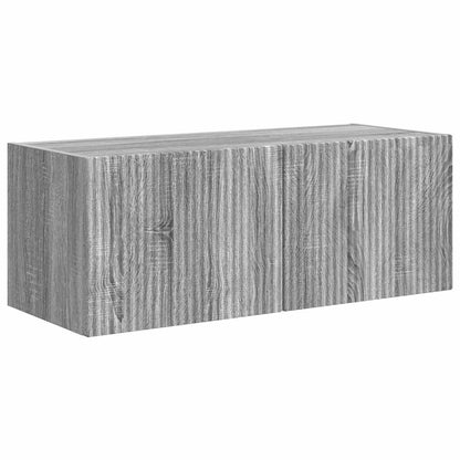 TV Cabinet Set Wall-mounted 4 pcs Grey Sonoma Engineered Wood