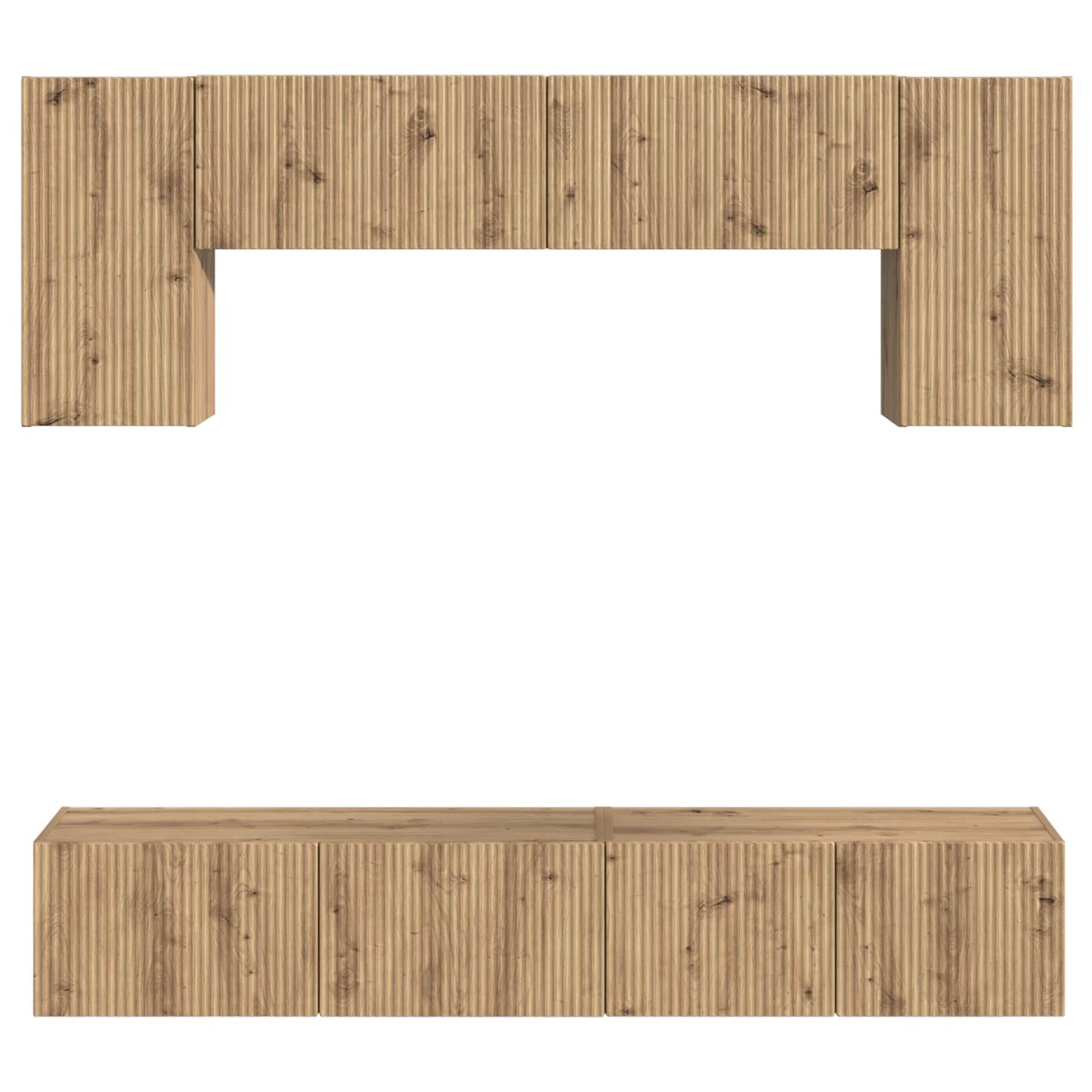 TV Cabinet Set 4 pcs Artisan Oak Engineered Wood