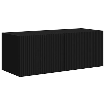 TV Cabinet Set 5 pcs Black Engineered Wood