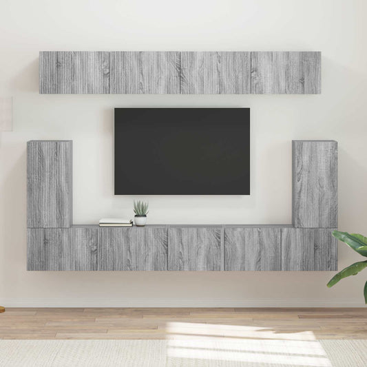 TV Cabinet Set 5 pcs Grey Sonoma Engineered Wood
