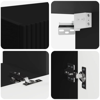 TV Cabinet Set 5 pcs Black Engineered Wood