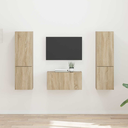 TV Cabinet Set 5 pcs Sonoma Oak Engineered Wood