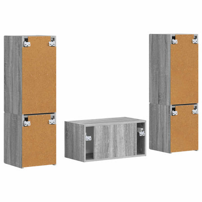 TV Cabinet Set 5 pcs Grey Sonoma Engineered Wood