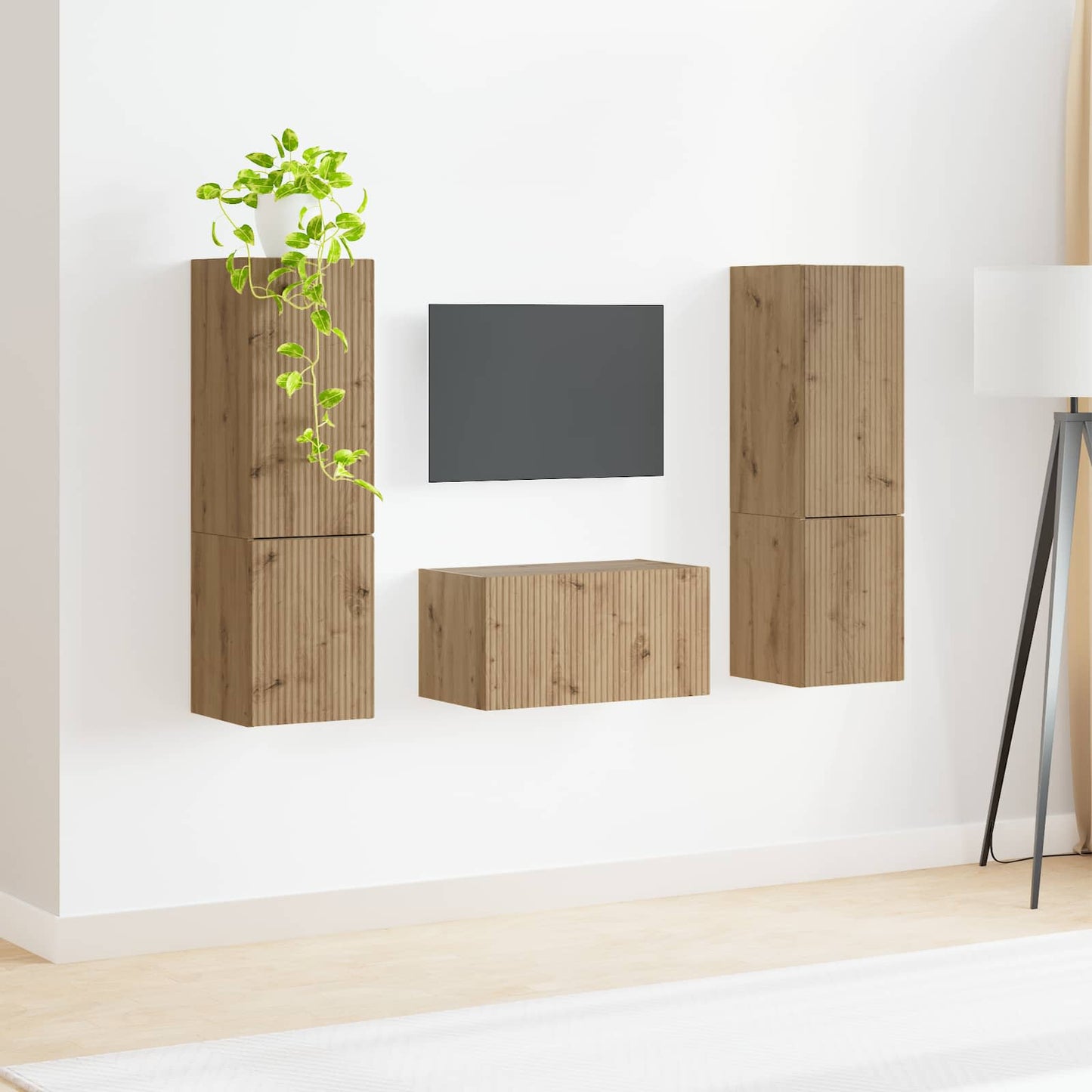 TV Cabinet Set 5 pcs Artisan Oak Engineered Wood