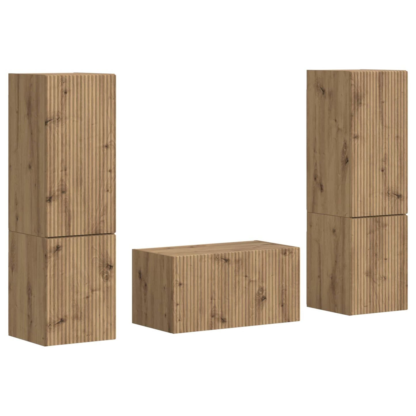 TV Cabinet Set 5 pcs Artisan Oak Engineered Wood