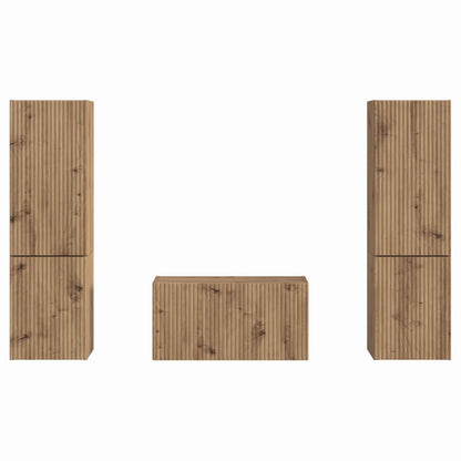 TV Cabinet Set 5 pcs Artisan Oak Engineered Wood