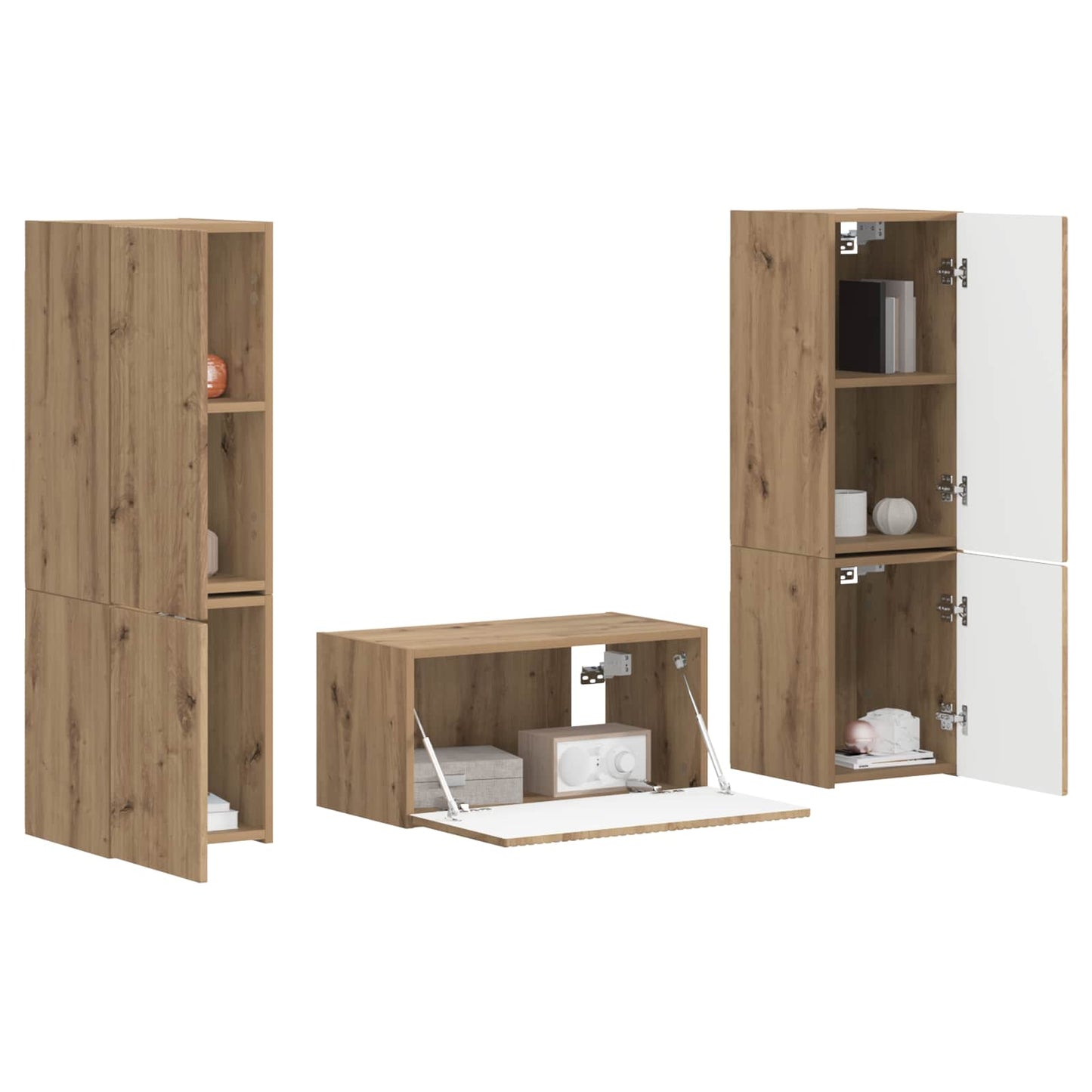 TV Cabinet Set 5 pcs Artisan Oak Engineered Wood