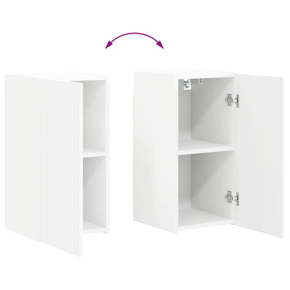 TV Cabinet Set 6 pcs White Engineered Wood