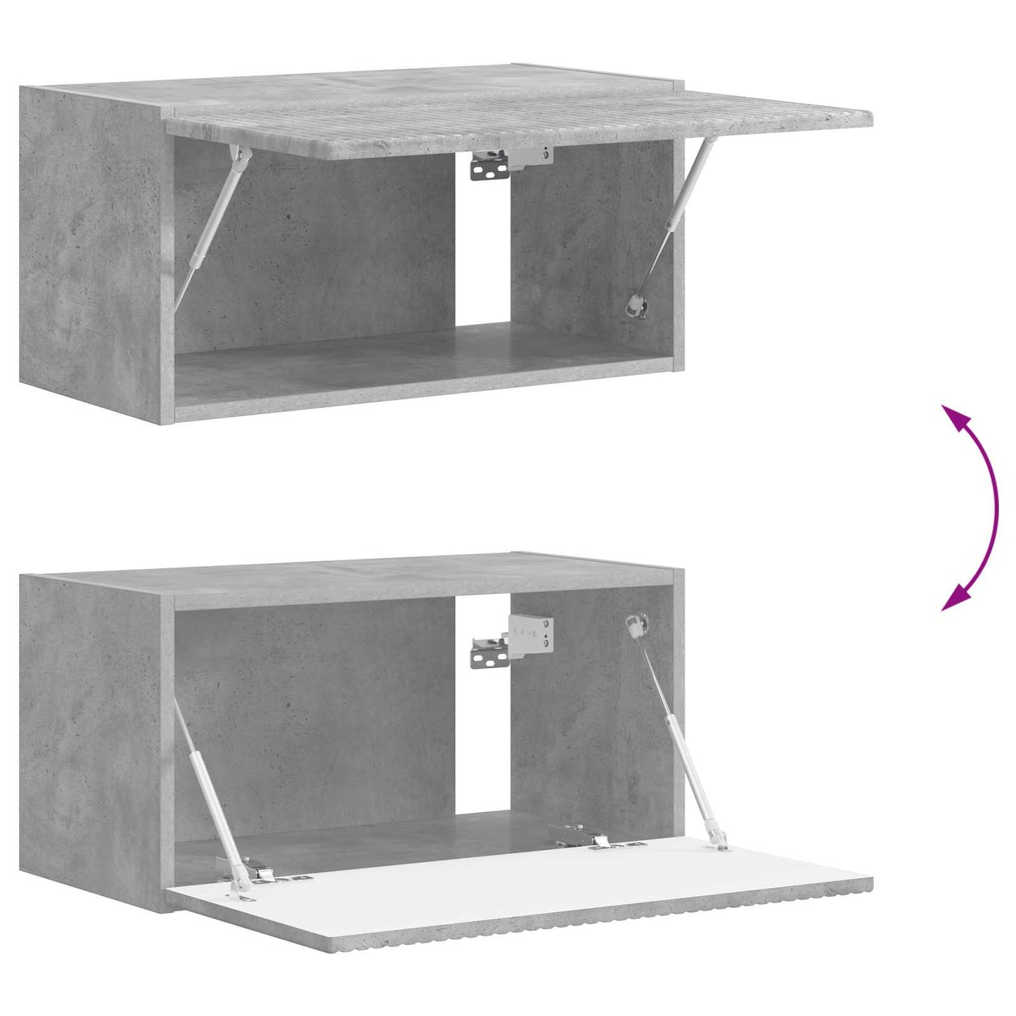 TV Cabinet Set 6 pcs Concrete Grey Engineered Wood