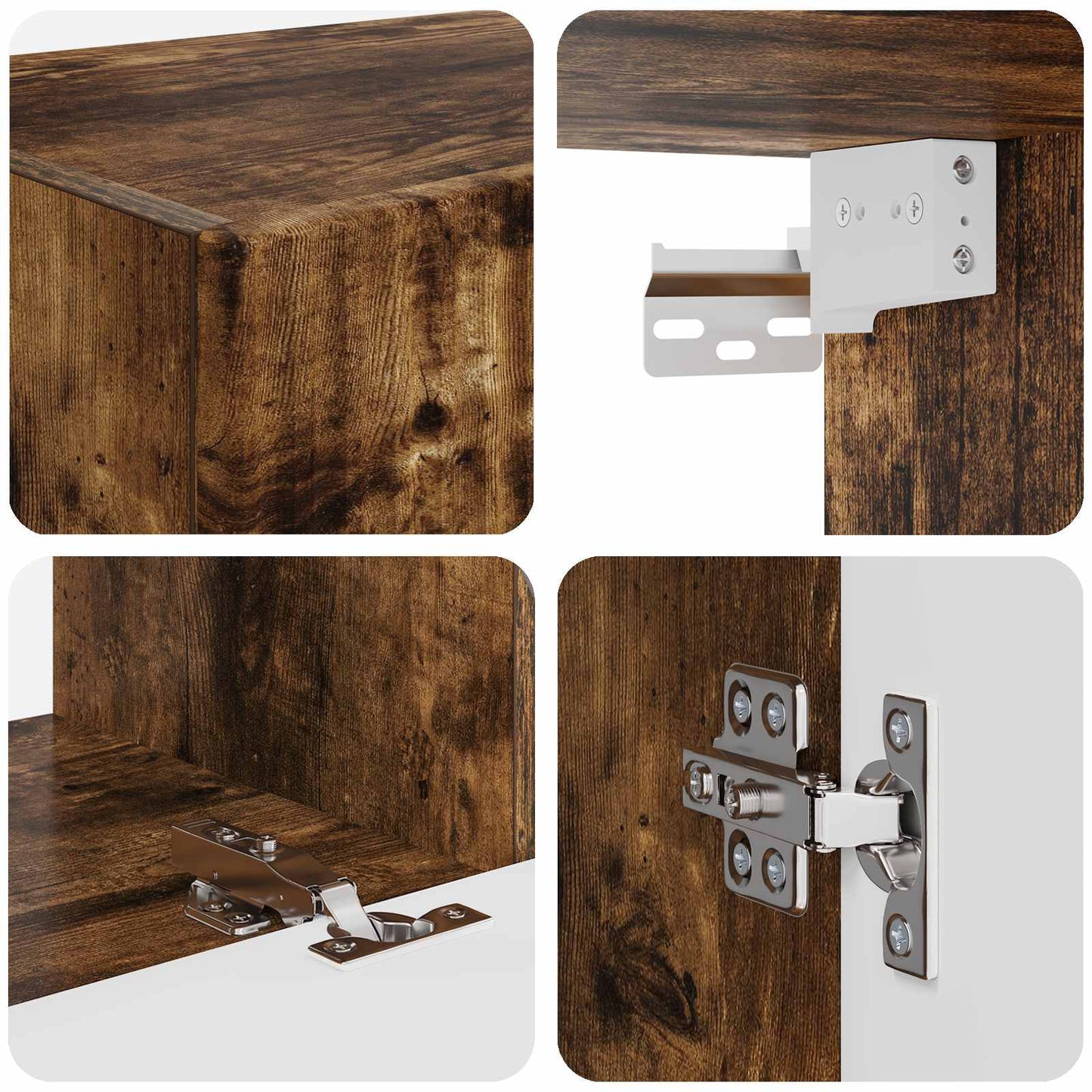 TV Cabinet Set 6 pcs Smoked Oak Engineered Wood