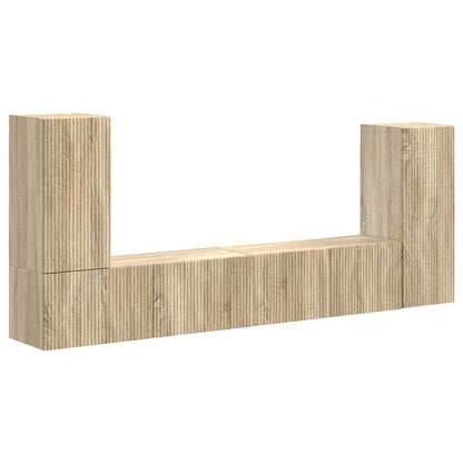 TV Cabinet Set 4 pcs Sonoma Oak Engineered Wood
