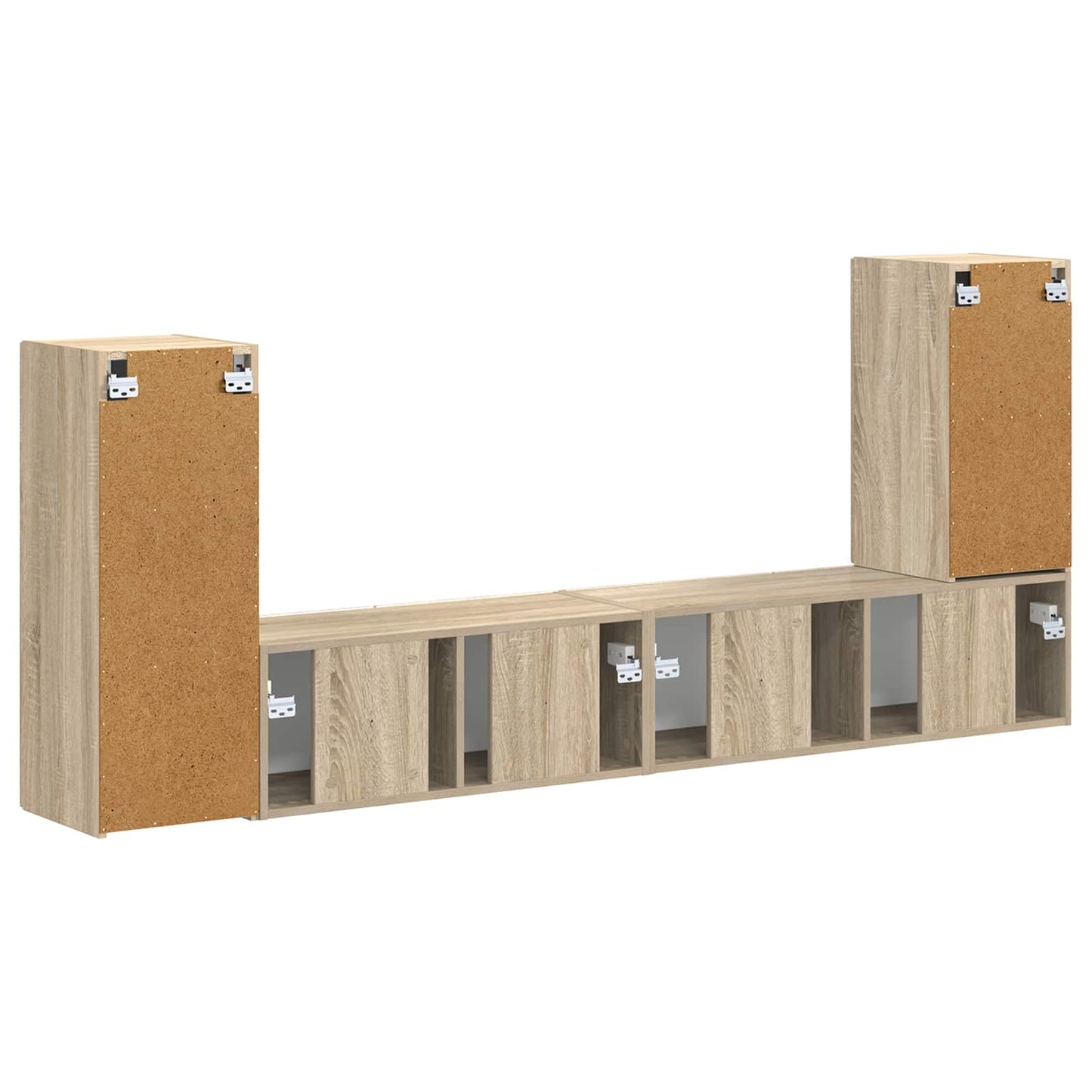 TV Cabinet Set 4 pcs Sonoma Oak Engineered Wood