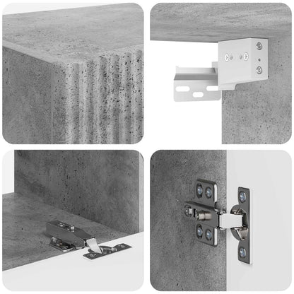TV Cabinet Set 4 pcs Concrete Grey Engineered Wood