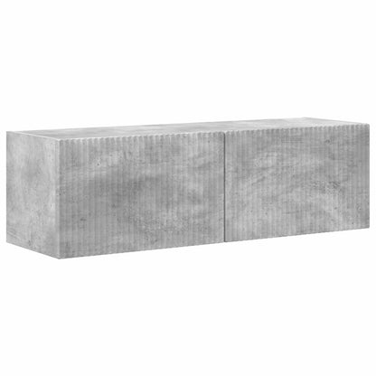 TV Cabinet Set 4 pcs Concrete Grey Engineered Wood